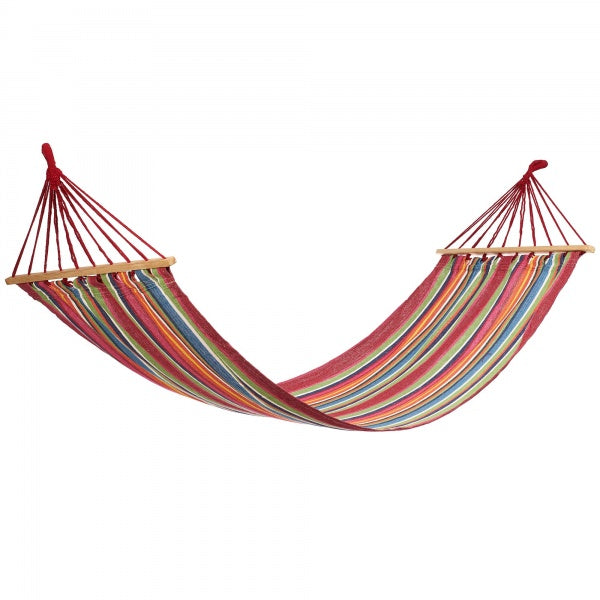 Set 2 x Hamac colorat cu bare din lemn, 200 X 80