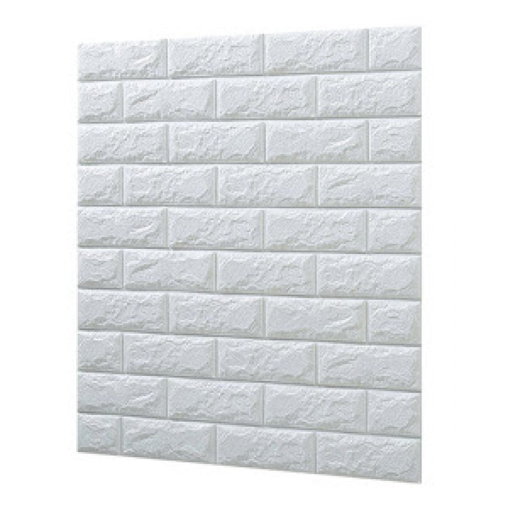 Tapet autoadeziv caramizi albe, 77 x 70 cm, 3D