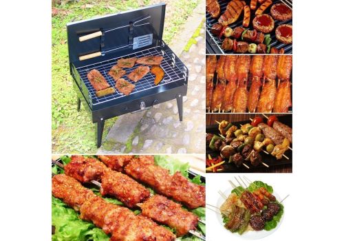 Gratar grill pliabil si portabil tip valiza cu accesorii incluse