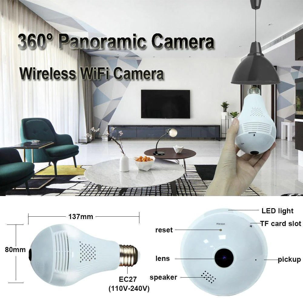 Set 2 x Camera de supraveghere in bec - IP Wireless HD 960P Panoramica 360 grade
