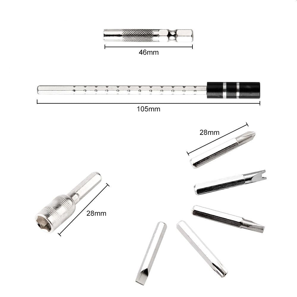 Trusa 115 unelte de precizie, chei TORX, capete interschimbabile